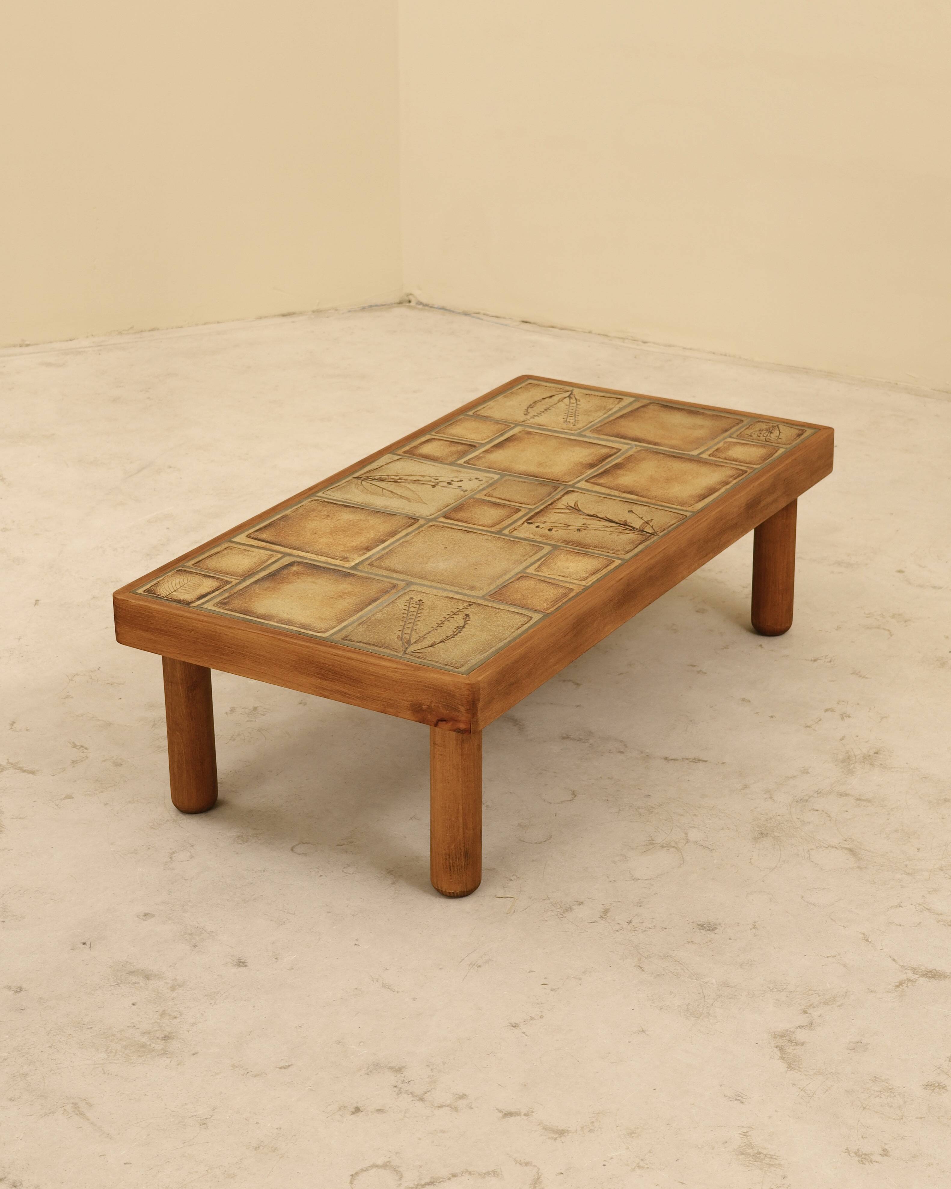 Table basse en céramique, Vallauris, France, 1970's