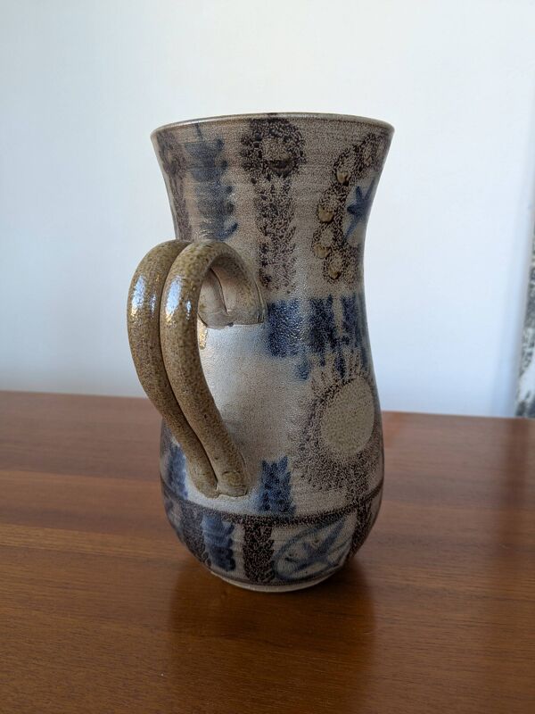 Grand pichet en grès émaillé J.C Courjault Kéraluc