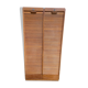 Double filing cabinet with notary curtains in solid oak 1960
