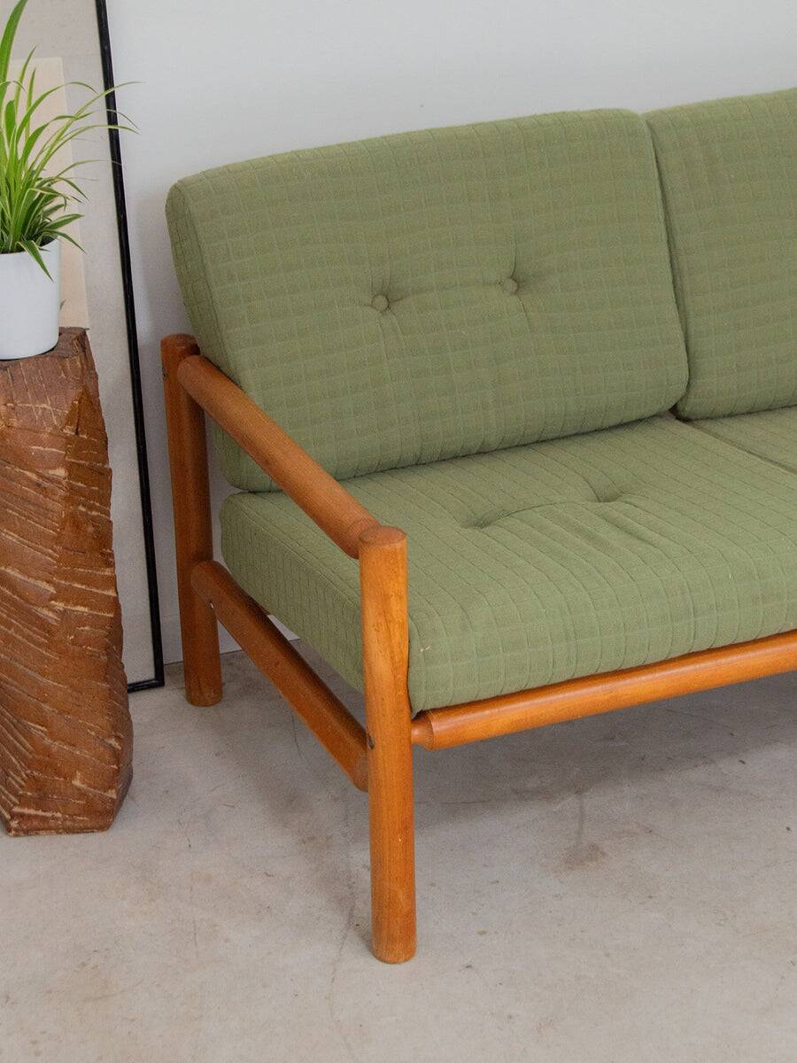 Canapé banquette 2 places verte , Europe de l'est