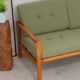 Green 2-seater sofa bench, Eastern Europe