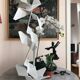 Dominique maltier (1954). cubist tree. cut metal. unique piece.