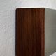 Vintage double wall light in brushed metal and rosewood, France, 1970.