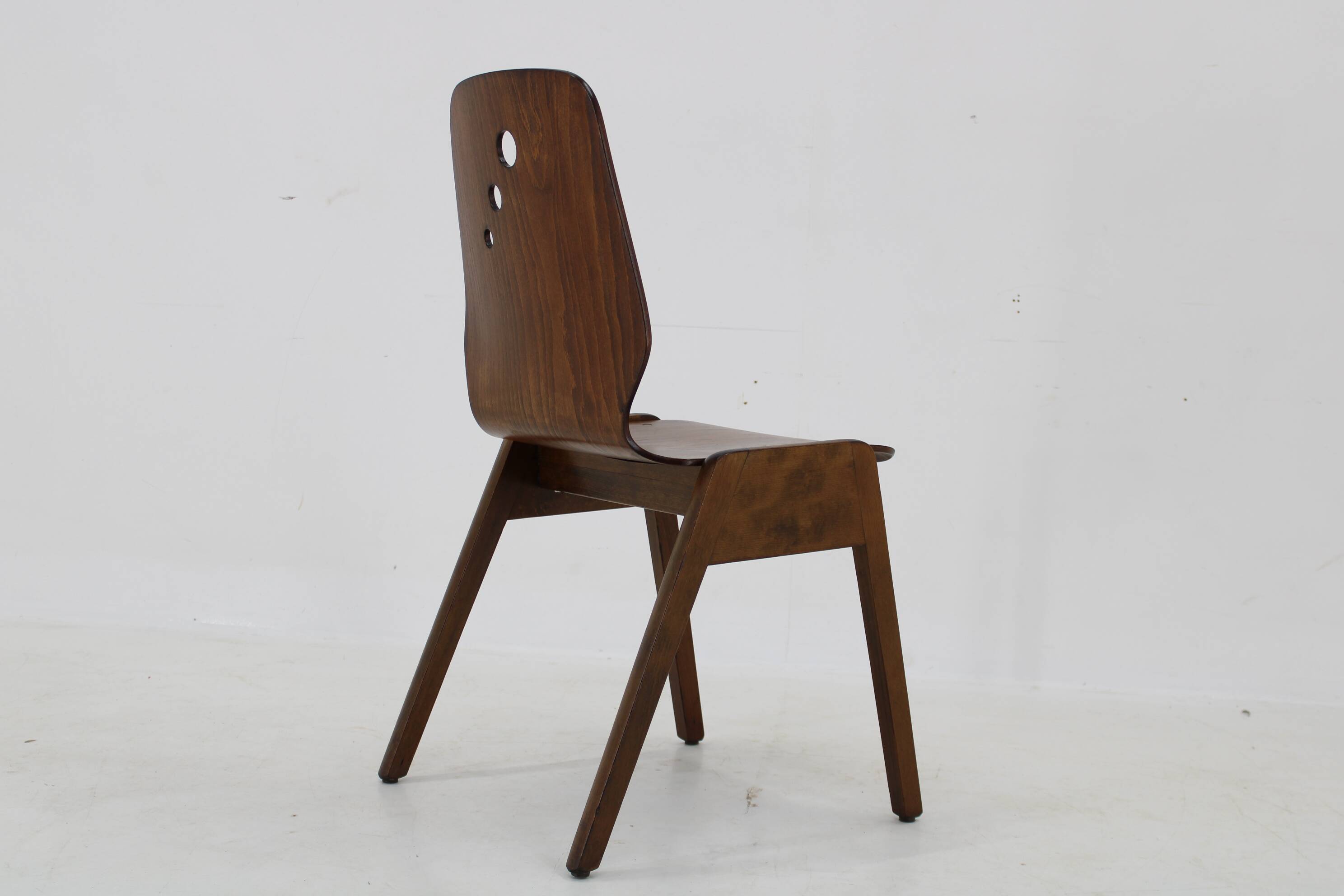 1970s Set of 7 Beech Stuckable Dining Chairs ,Germany