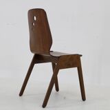 1970s Set of 7 Beech Stuckable Dining Chairs ,Germany