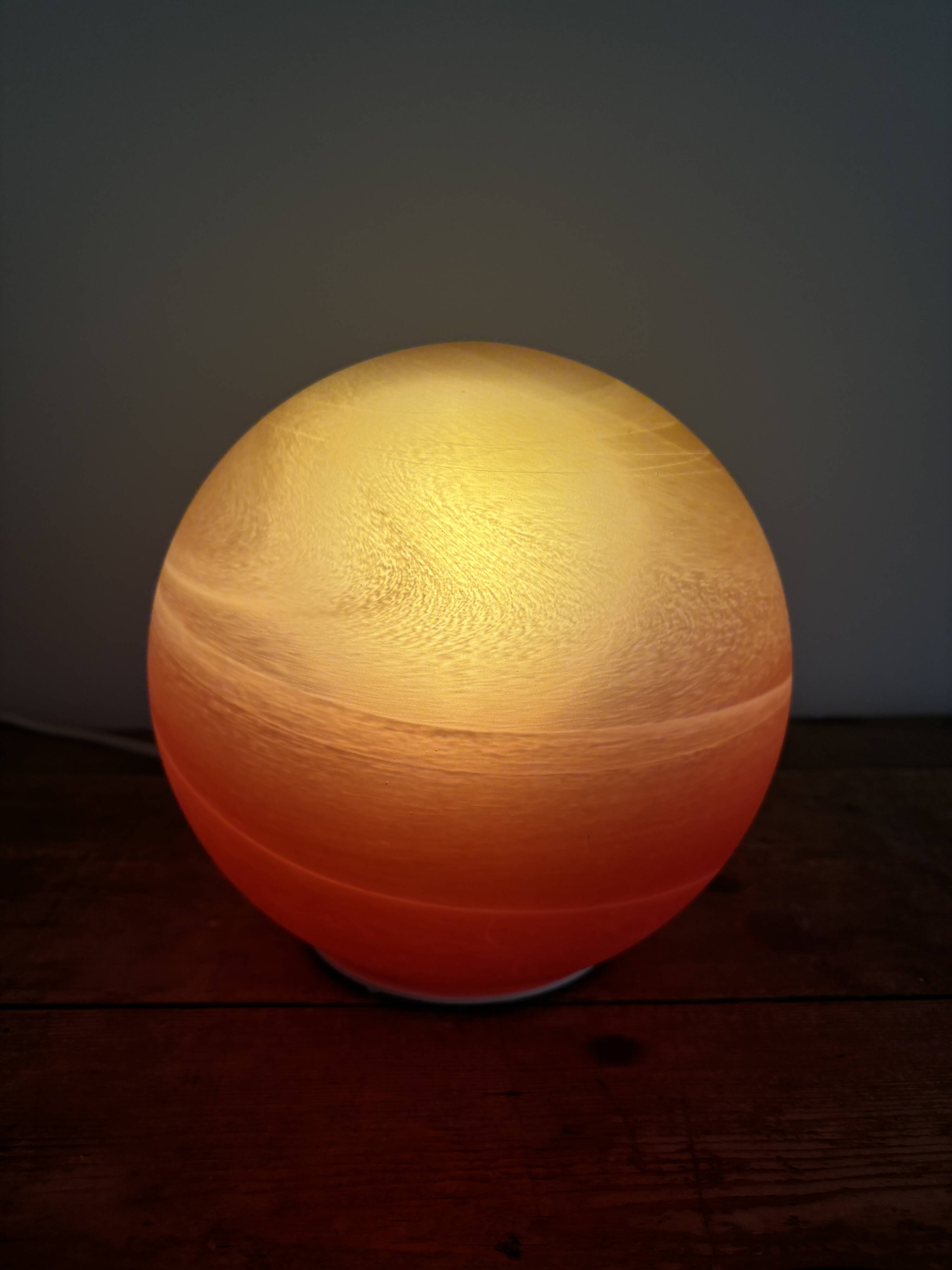 Vintage Saturn table lamp 70s WOFI, space age floor