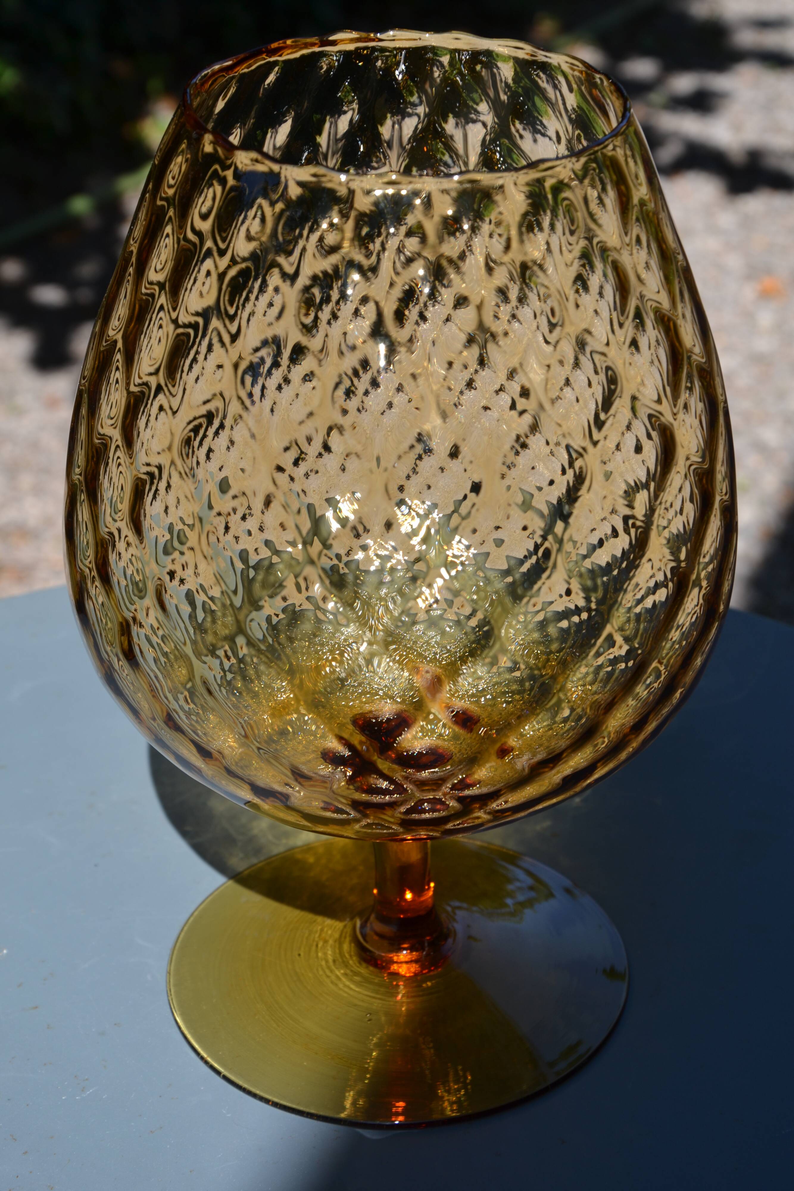 Empoli ochre footed vase