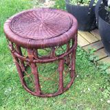 Wicker side table