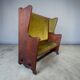 Antique wooden green bench / bench