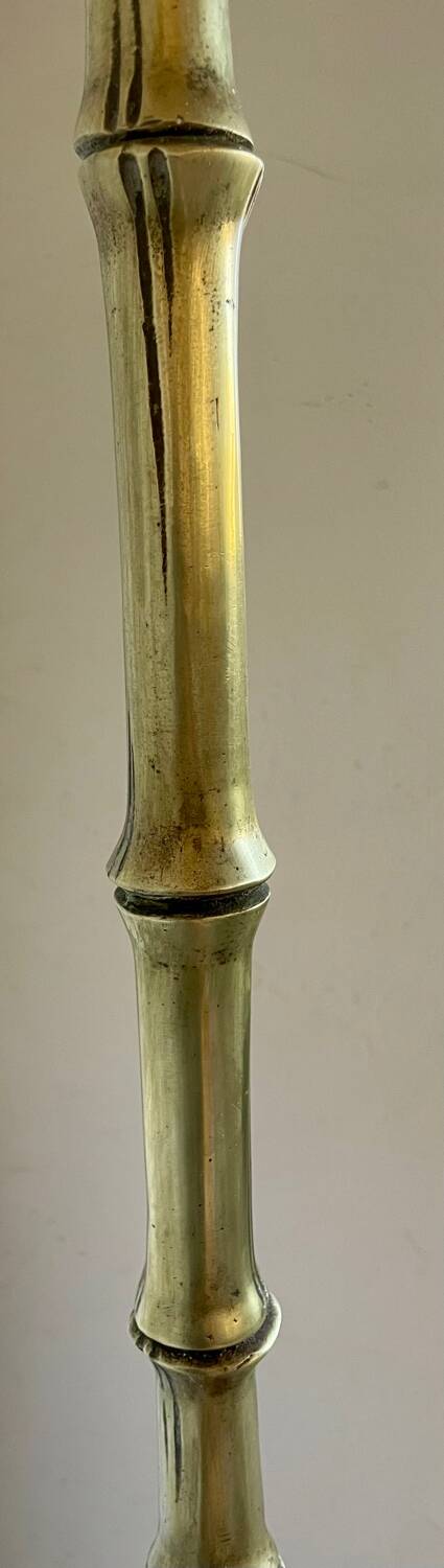 Bamboo floor lamp attributed to Maison Bagues