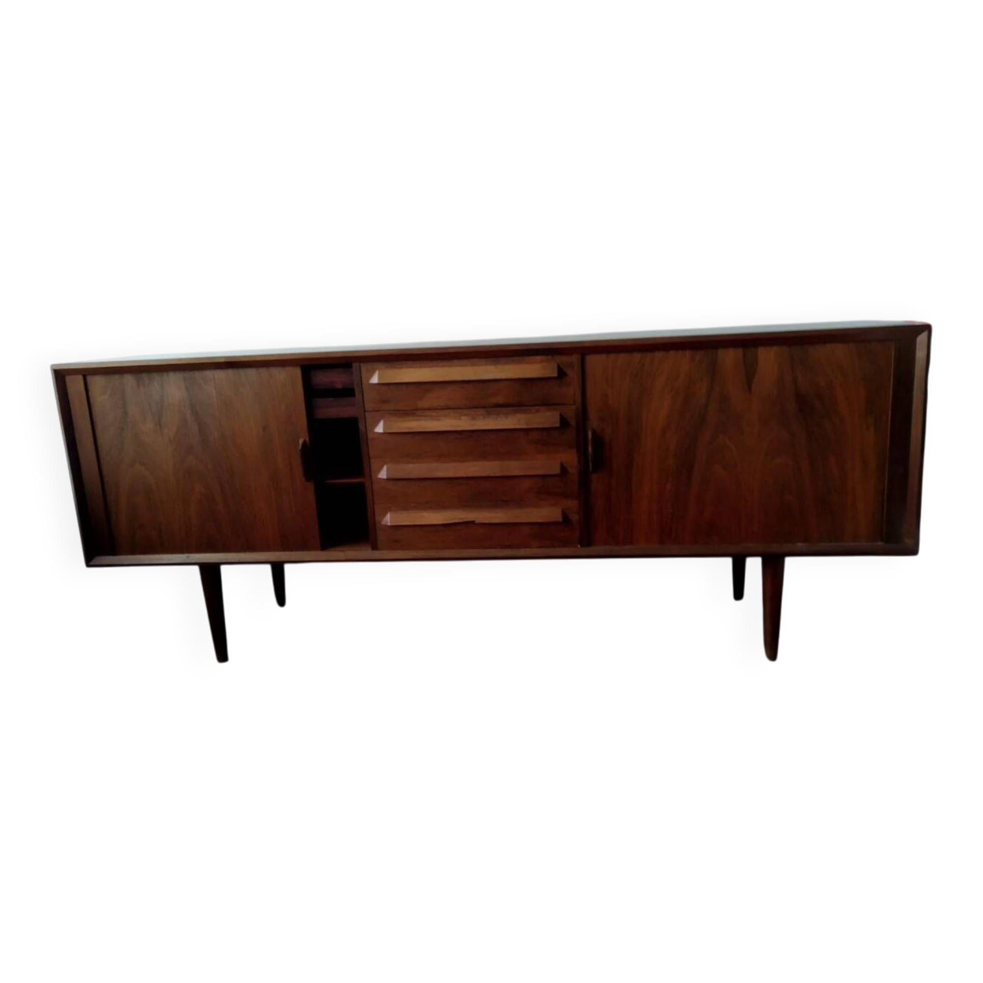 Low sideboard in a 1960s enfilade style in teak (Swedish designer Ib Kofod Larsen)