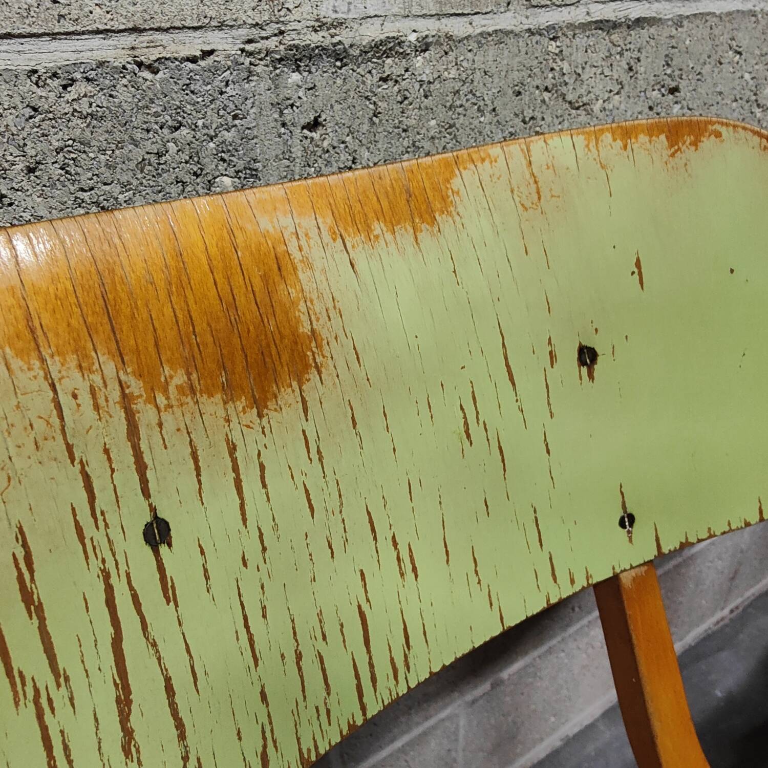 Set of 4 Tatra Nabytok green wood chairs 1960