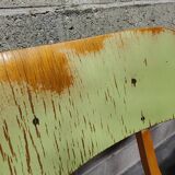 Set of 4 Tatra Nabytok green wood chairs 1960