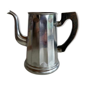 Silver metal coffee maker, chrome copper for decoration, 60s