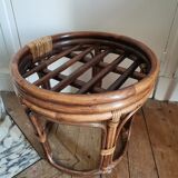 Rattan stool pouf