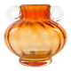 Mid-century modern vase, orange glass, Poland, 1970s