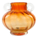 Mid-century modern vase, orange glass, Poland, 1970s