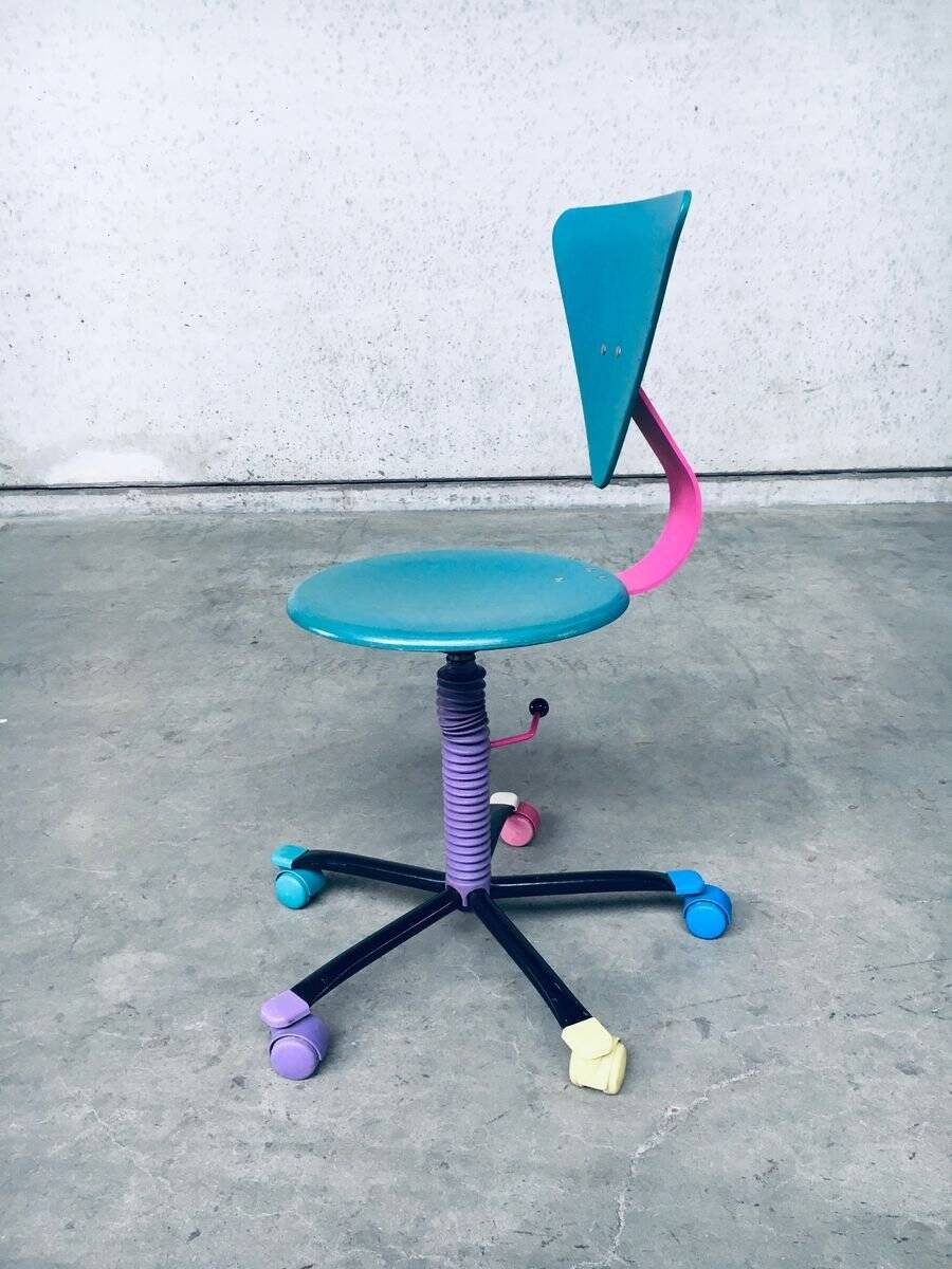 Colorful Desk Chair, 1980s