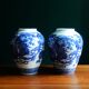 Pair of blue and white chinese vases