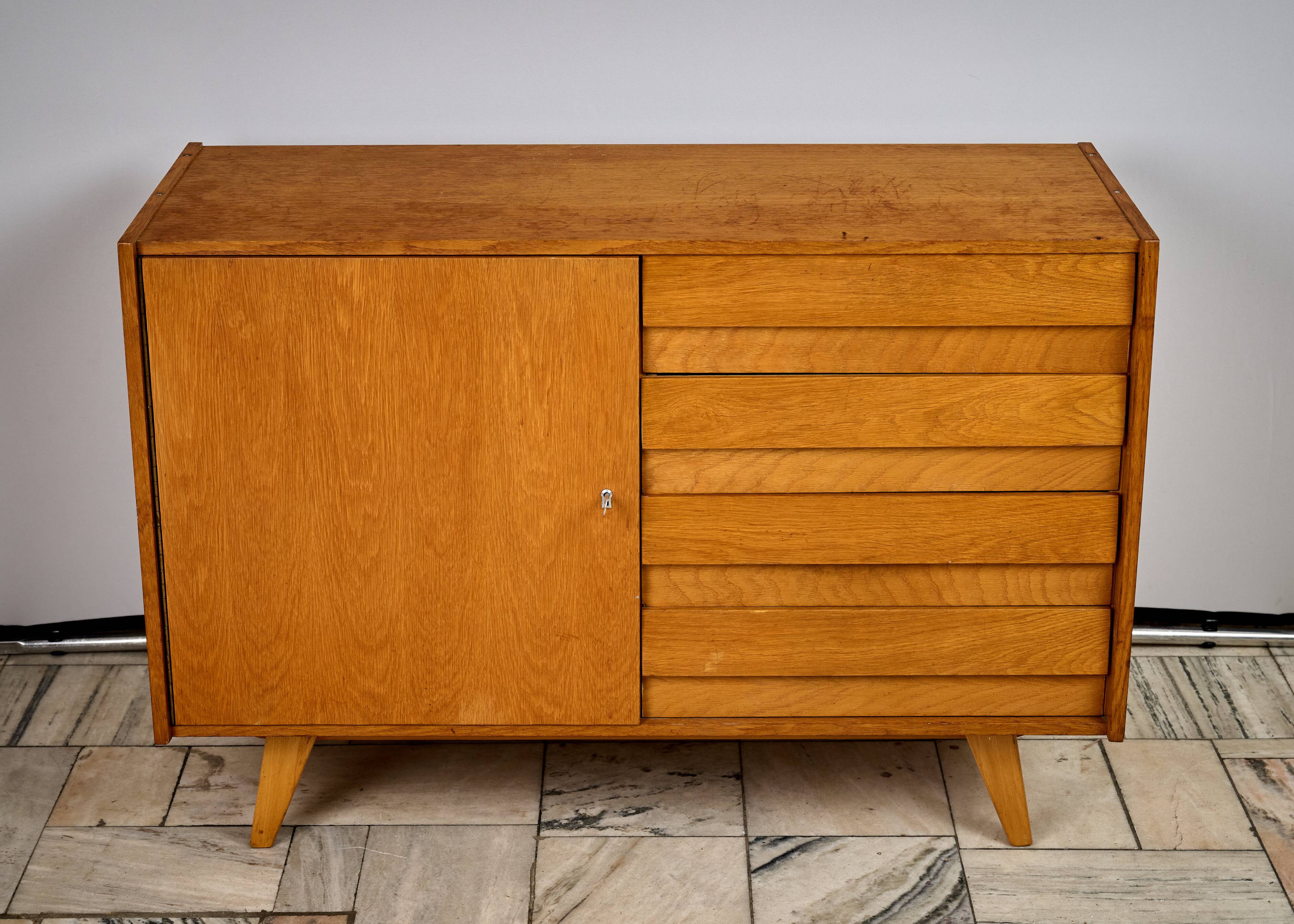 Vintage Oak Sideboard by Jiří Jiroutek, 1960s, Czechoslovakia