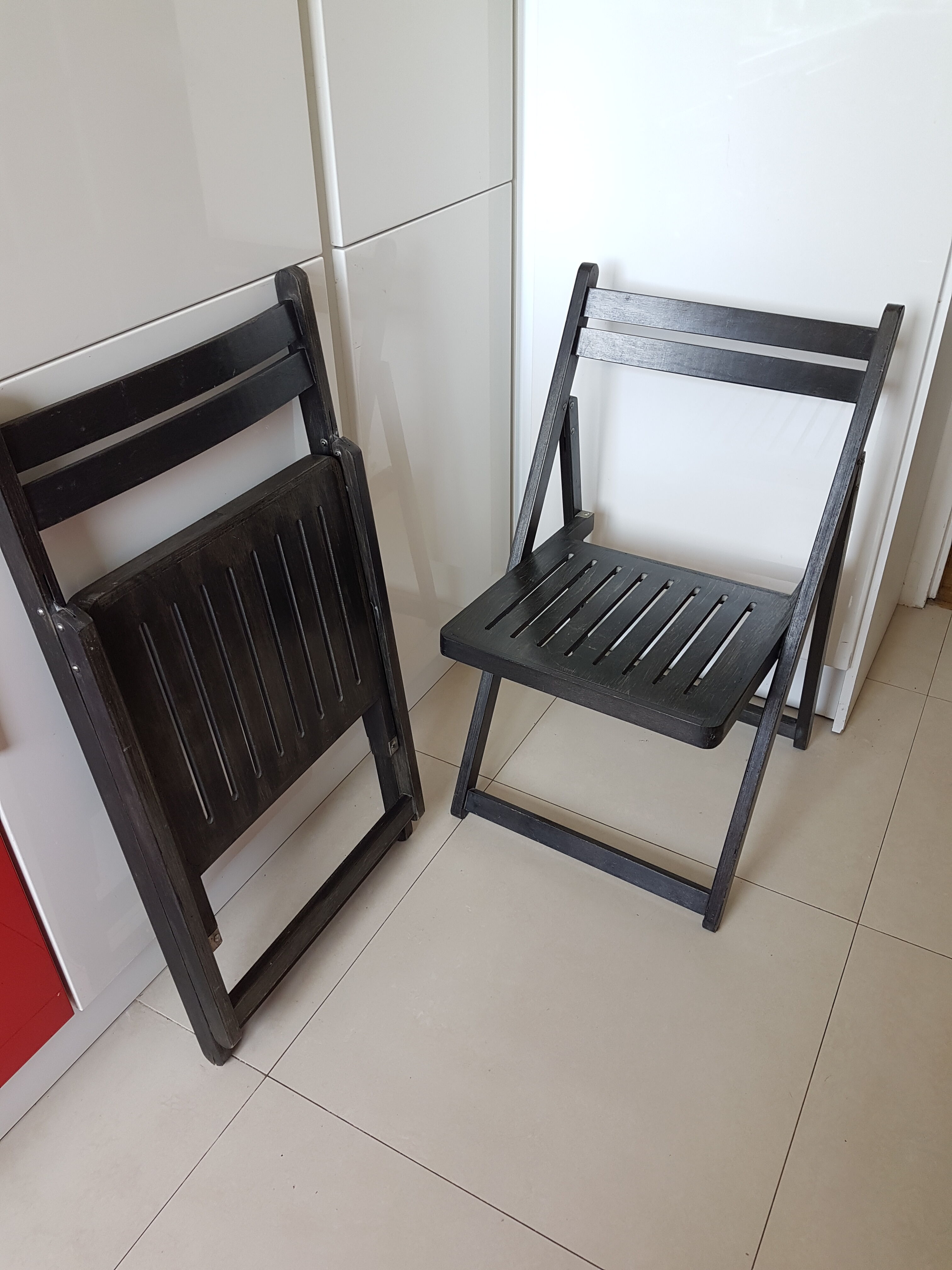 Paire chaises bois vintage