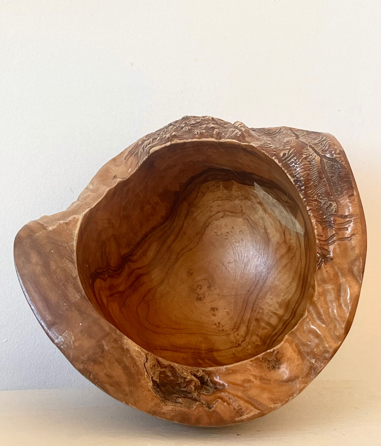 Olive wood catchall.