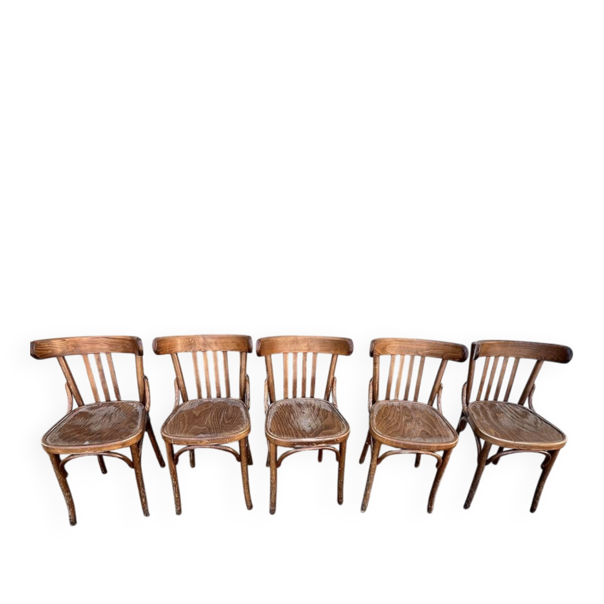 (Lot) 5 Anciennes Chaises Bistrot