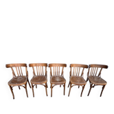 (Lot) 5 Vintage Bistro Chairs