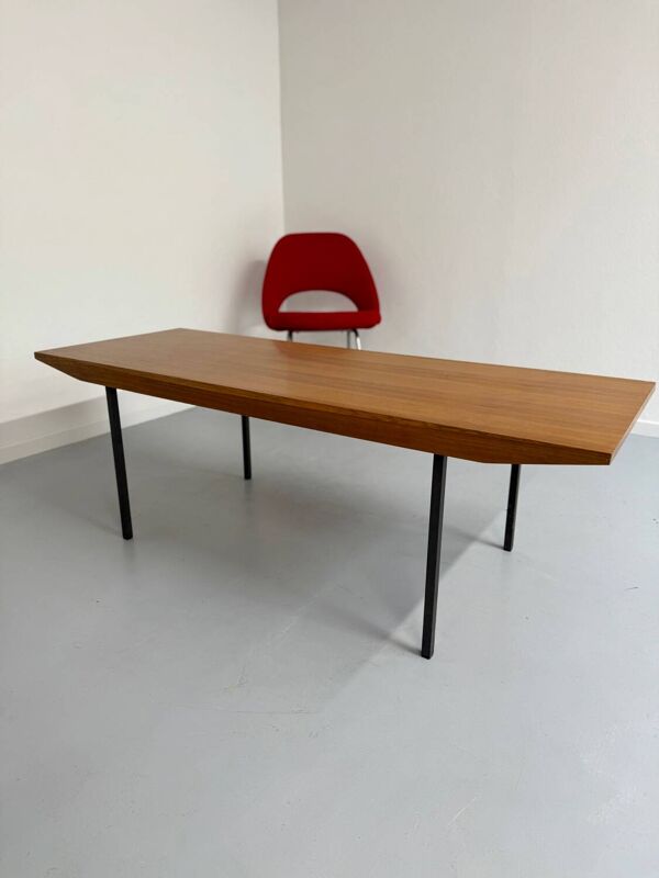 Ancienne table basse bois design Wilhelm Renz style scandinave vintage an60