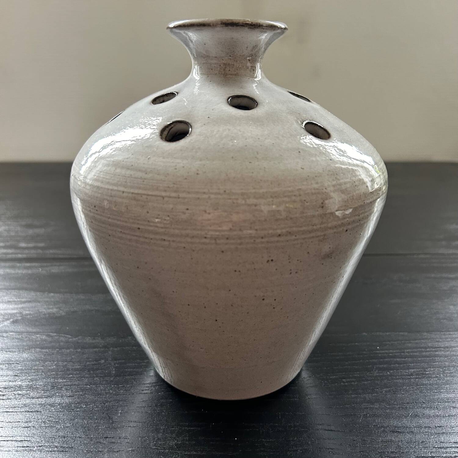 Vase with flowers and iris decor