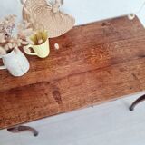 Old table - wooden desk with curved legs