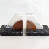 Art Deco marble bookends