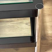 Modern coffee table with glass shelves, 1970s