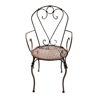 Handcrafted wrought iron garden chair