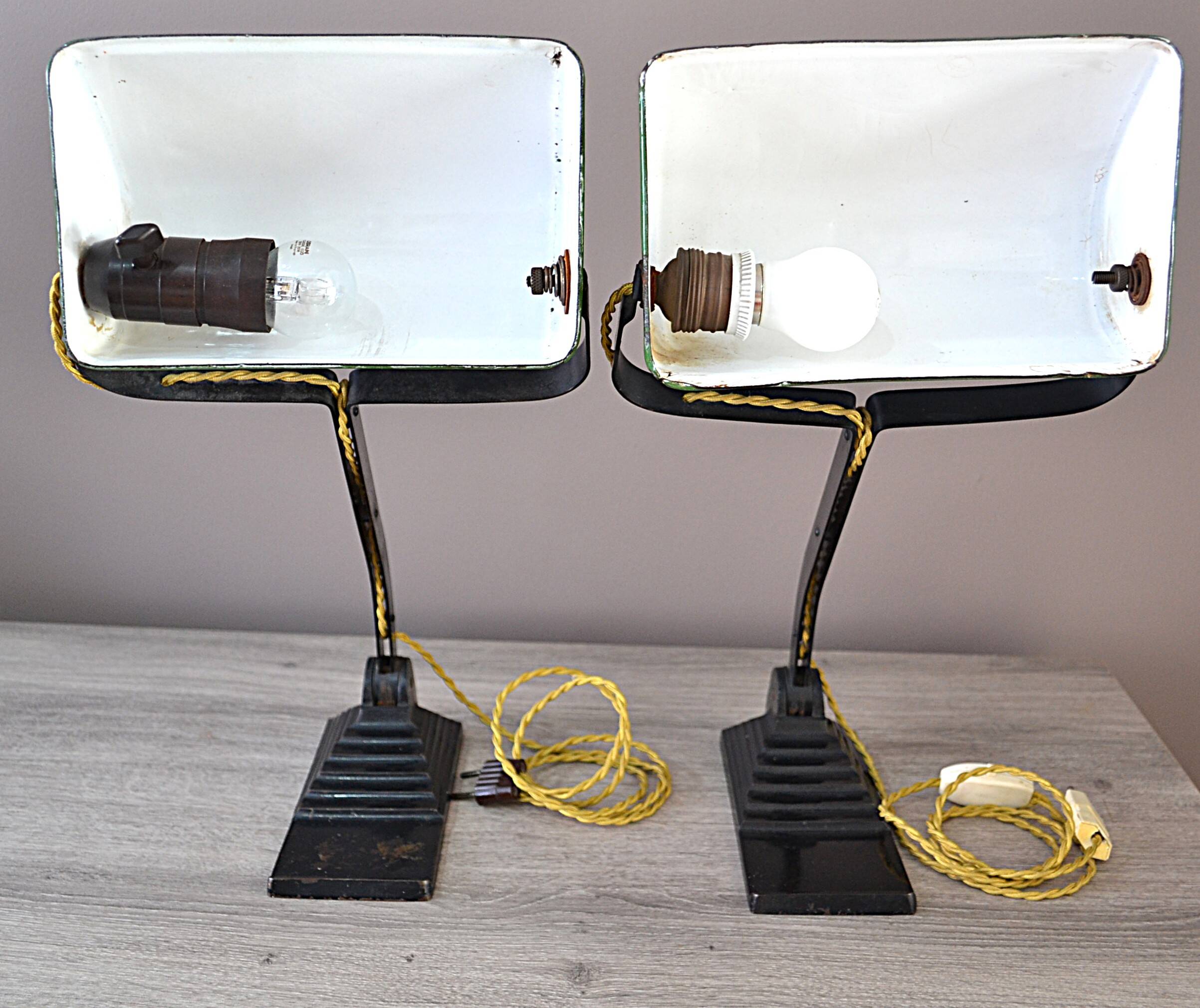 Pair of Art Deco desk lamps, 1930