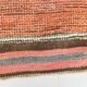 Tapis de couloir bohème cramoisi et gris 3x11, fait main en laine turque, 93x342 cm