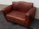 Banquette en cuir style moustache