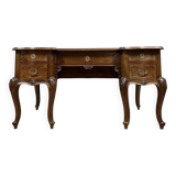Curved Provençal Louis XV style desk in carved walnut circa 1880