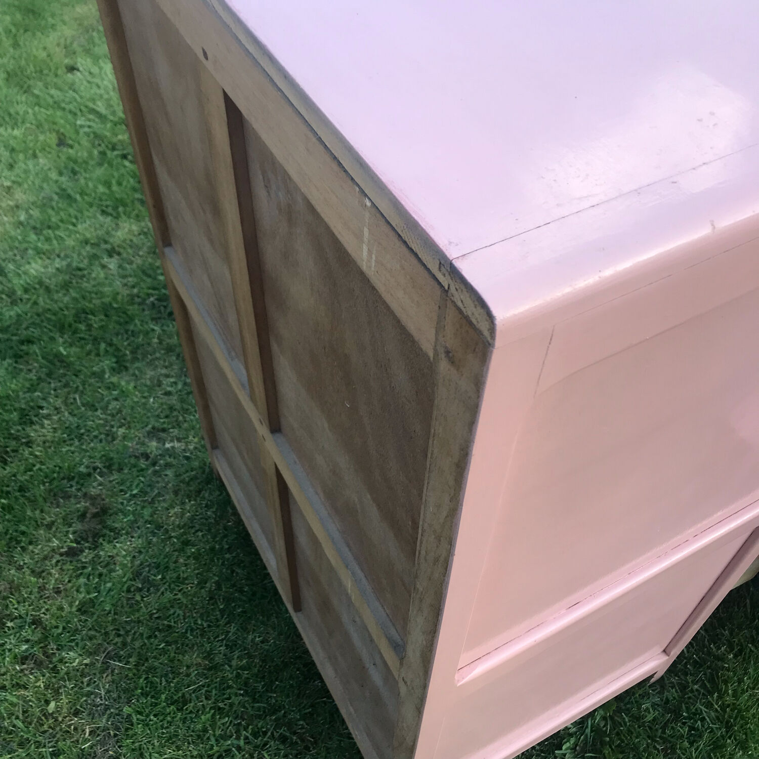 Vintage chest of drawers 1950 pink Shabby
