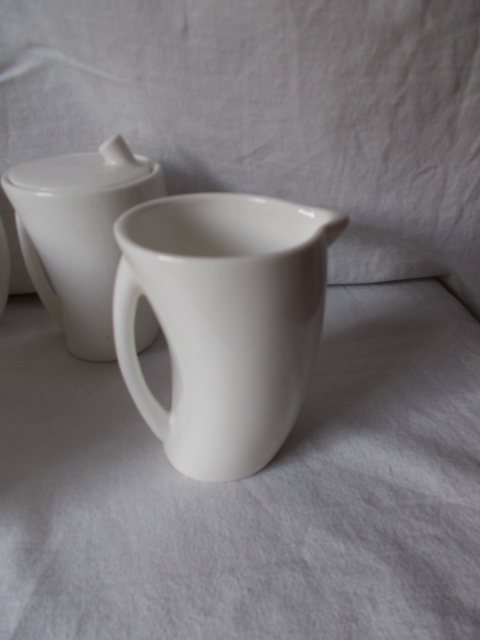 Service café faience blanche