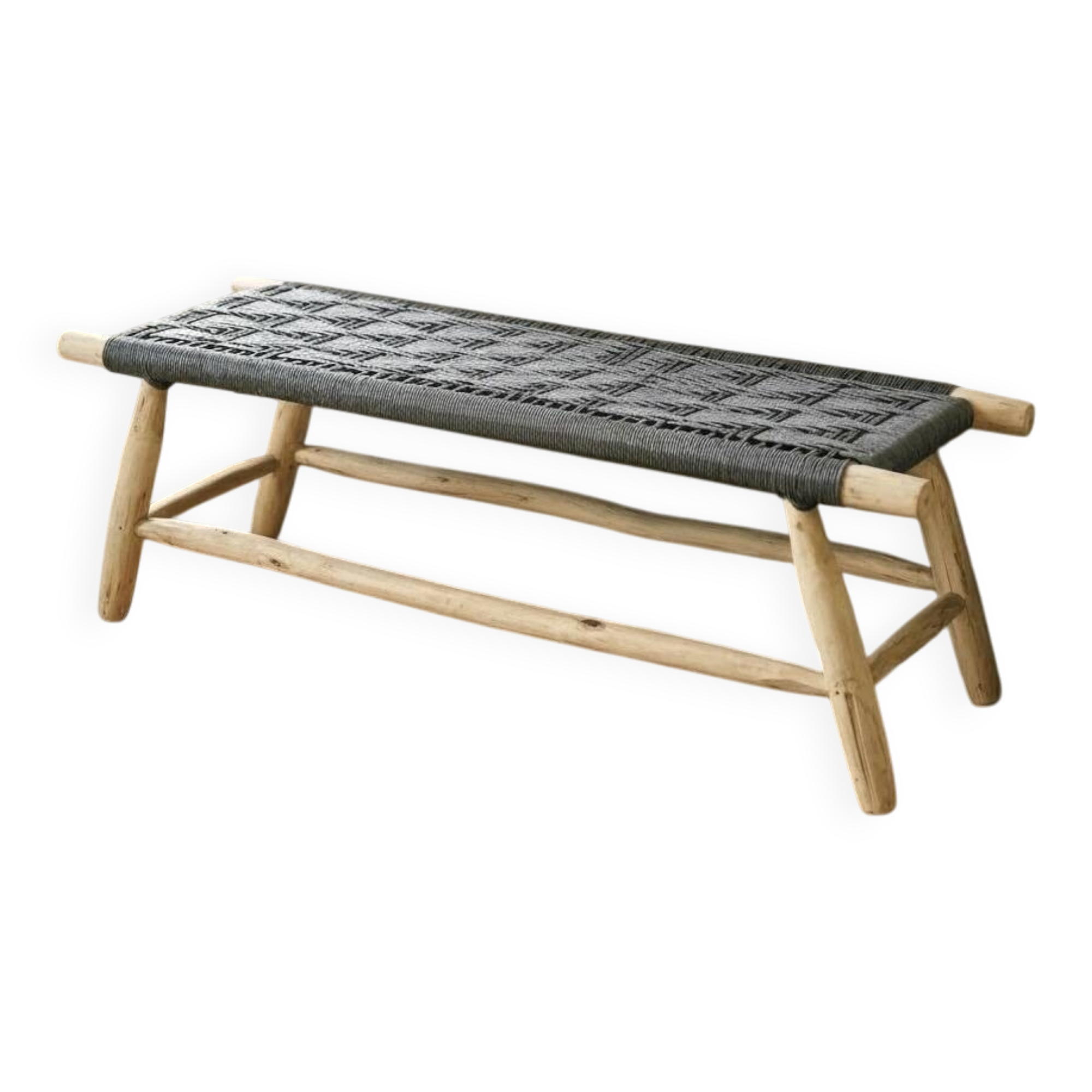 Colourful rope bench