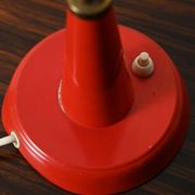 Lampe de table scandinave rouge Gemi, années 1960