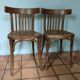 Lot 2 chaises bistrot bois vintage
