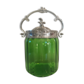 Art Nouveau moulded glass cookie bucket