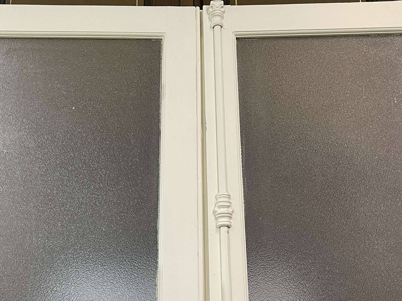 Double glazed interior door in fir from the early 20th century
