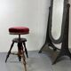 Antique Victorian adjustable stool in walnut, 1900s