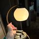 Antique Art Deco lamp with opaline glass and brass fittings, 1930s