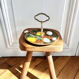 Sarreguemines barbotine cake display dish
