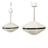 Pair of Czech Space Age UFO Pendant Lights, 1960s