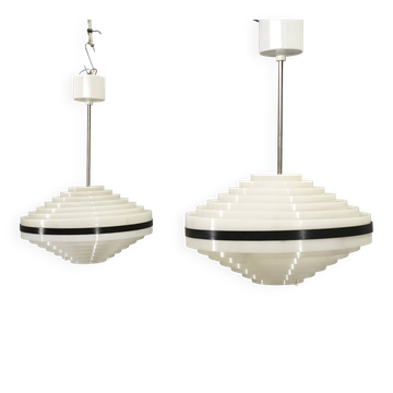 Pair of Czech Space Age UFO Pendant Lights, 1960s